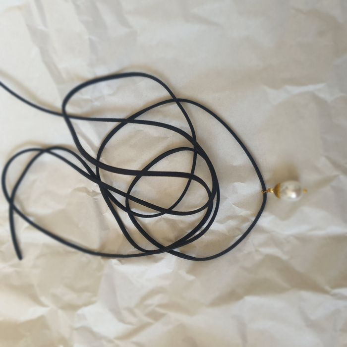 Чокеры с подвесками хрусталь и жемчуг