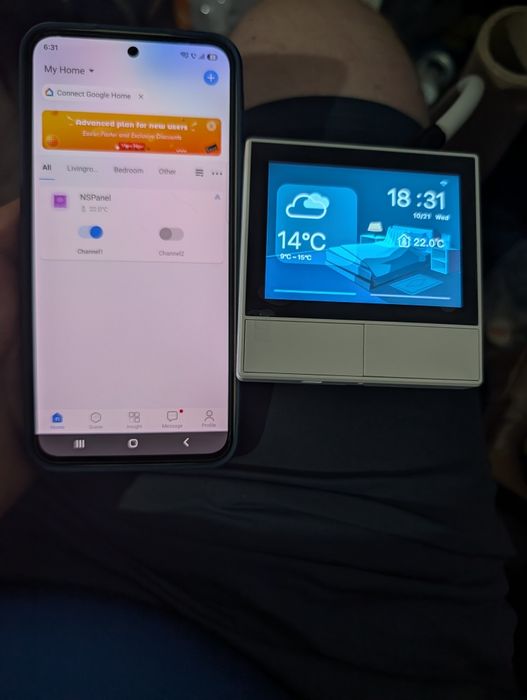 Sonoff NsPannel întrerupător lumina