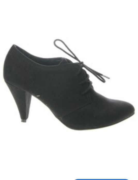 Botine cu toc piele întoarsă