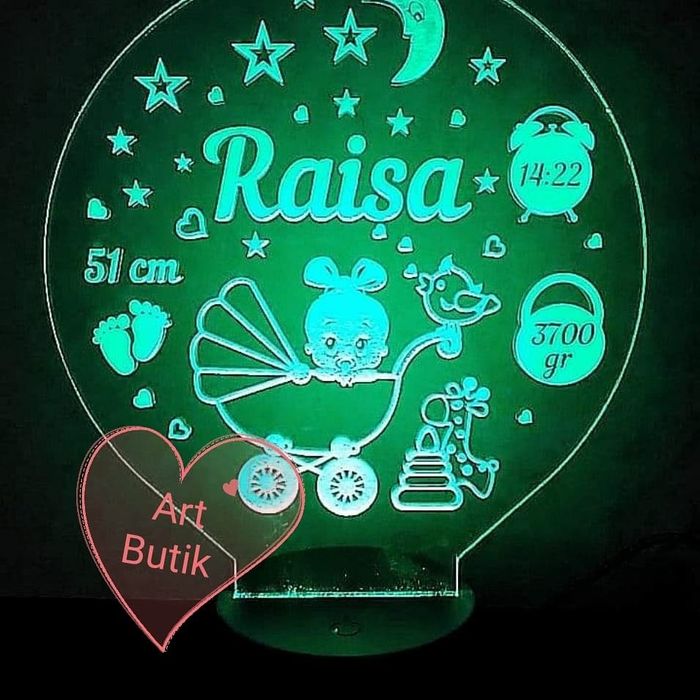 Decor cu led personalizat cu text si poze