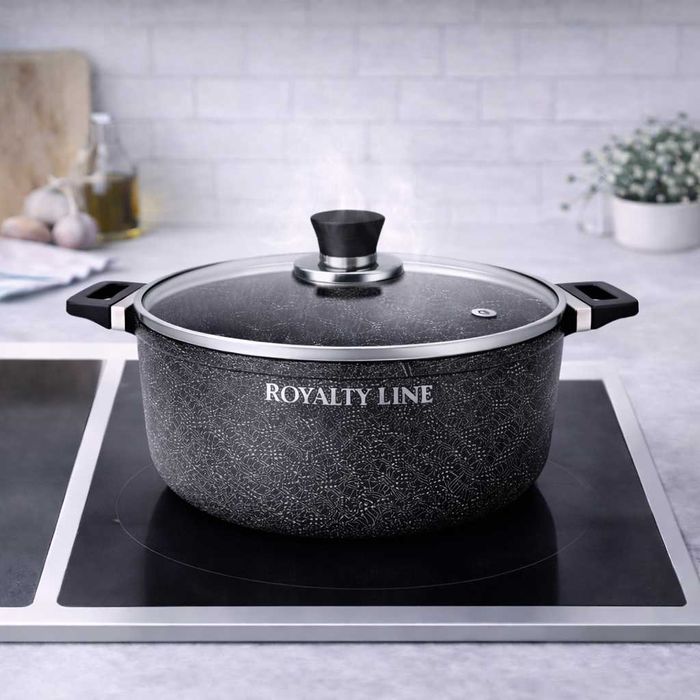 Oala din aluminiu turnat cu capac 26 cm Royalty Line