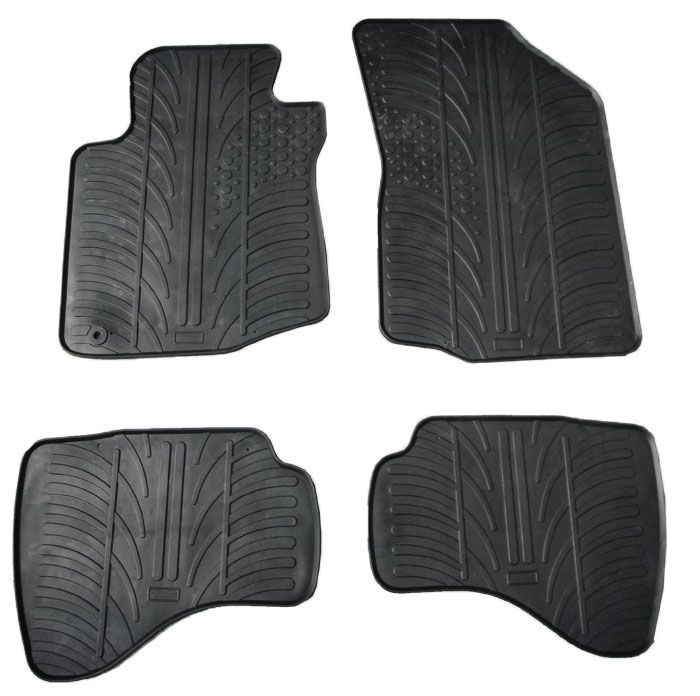 Set covorase auto din cauciuc Toyota Aygo 2005-2009, Citroen C1 2005-2009, Peugeot 107 2005-2009, Negru, 4 buc
