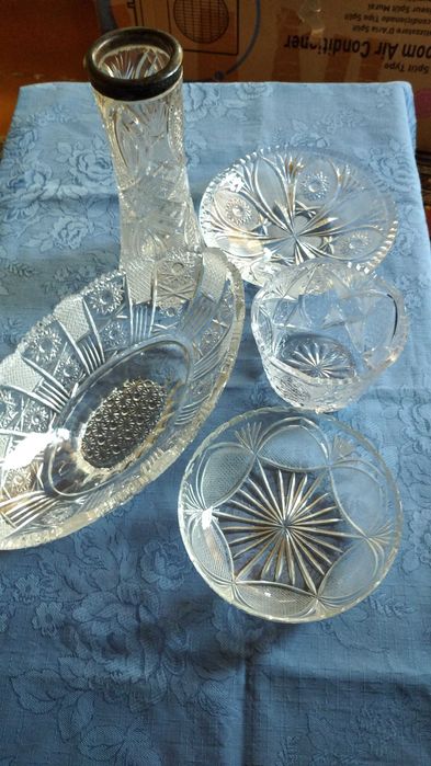 Руски кристал - фруктиера,купа,плата,ваза
