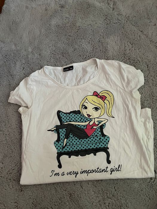 Tricou alb bumbac imprimeu