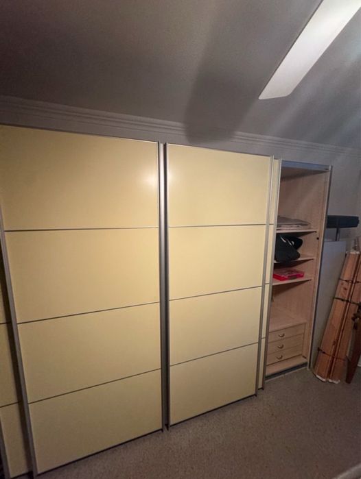 Dressing/Dulap 328/216/66 cm 4 usi culisante crem