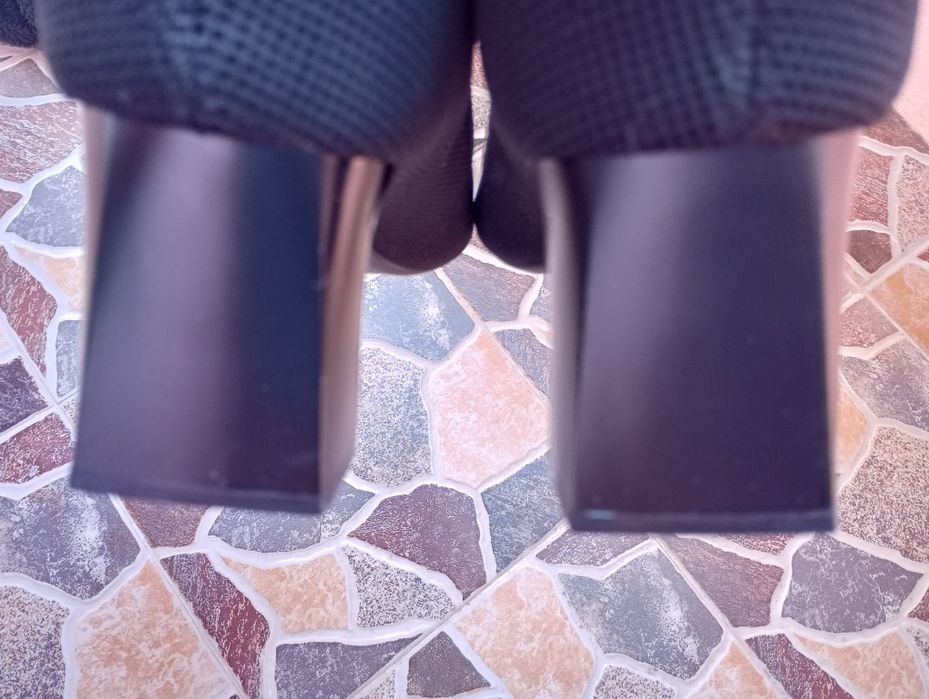 Дамски пролетни елегантни боти Reserved ново леко,удобен ток  черно