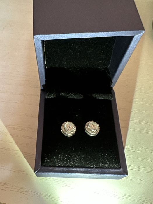 Серьги из серебра 925 с муассанитом GRA