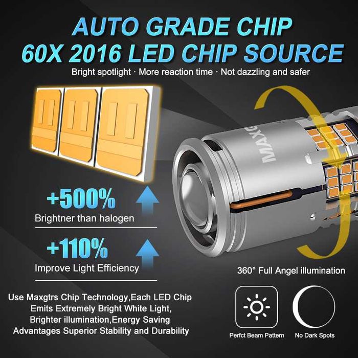 LED крушки | Ultra bright | Amber BA15S P21W