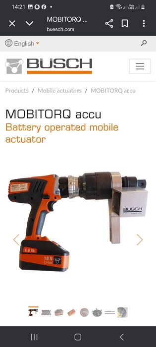 Aparat deschis ventile vane Mobitorq Accu
