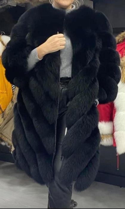 Haină din blană naturală vulpe