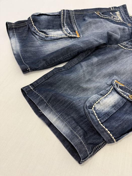Pantaloni scurti TRUE RELIGION (33 M-L barbat) blugi jeans Made in USA Rainbow Bobby denim vintage Y2K