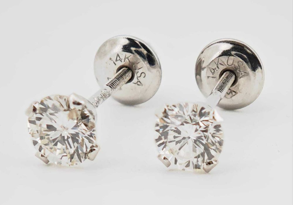 Cercei 14k cu diamante naturale 0.67ct total