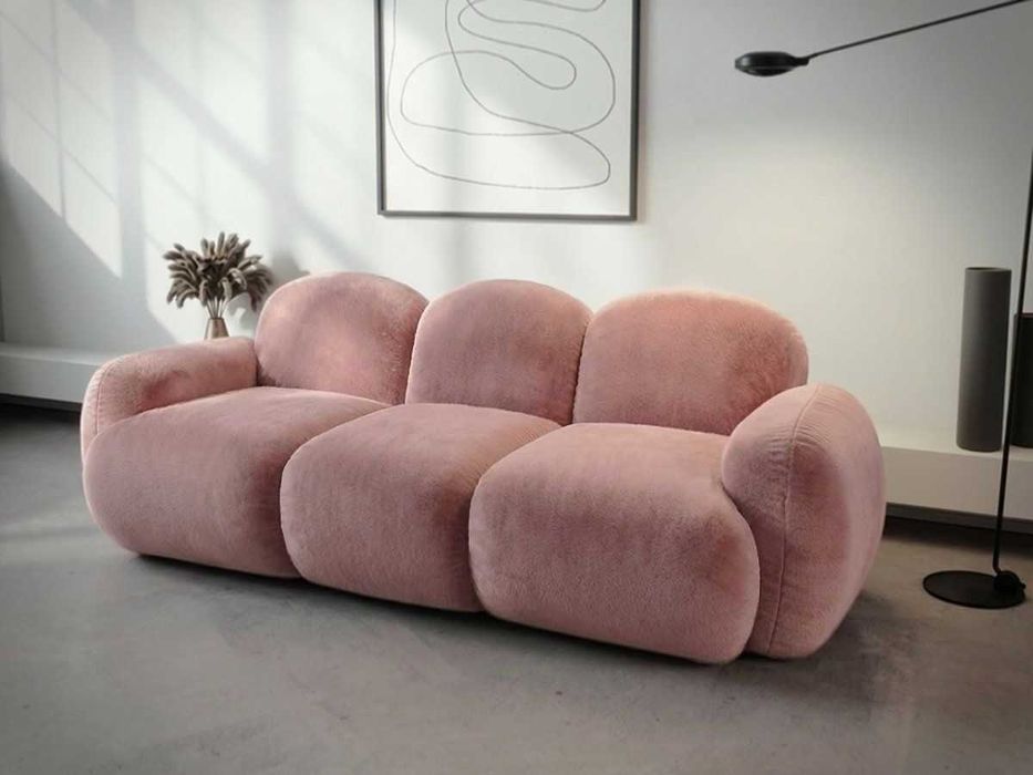 Canapea bubble Zenvia plusata roze - Transport Gratuit