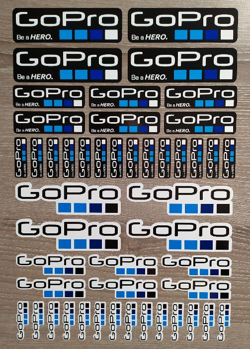 Стикери GoPRO лист А4 - цена 10.00лв