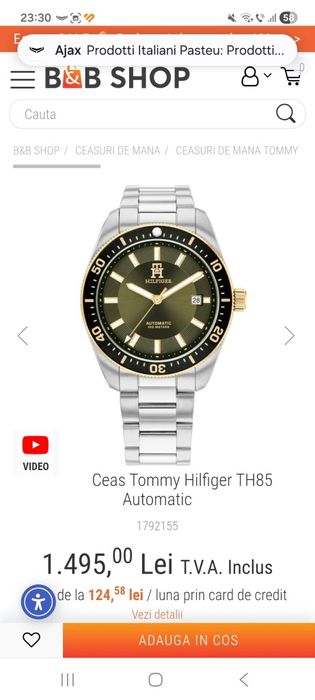 Ceas Tommy Hilfiger TH85 AUTOMATIC
