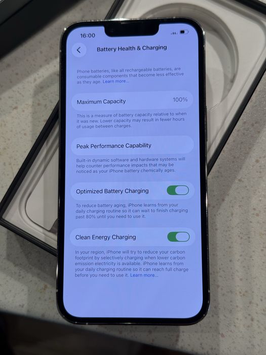 iPhone 13 Pro 128GB Silver – Като НОВ, 100% Батерия