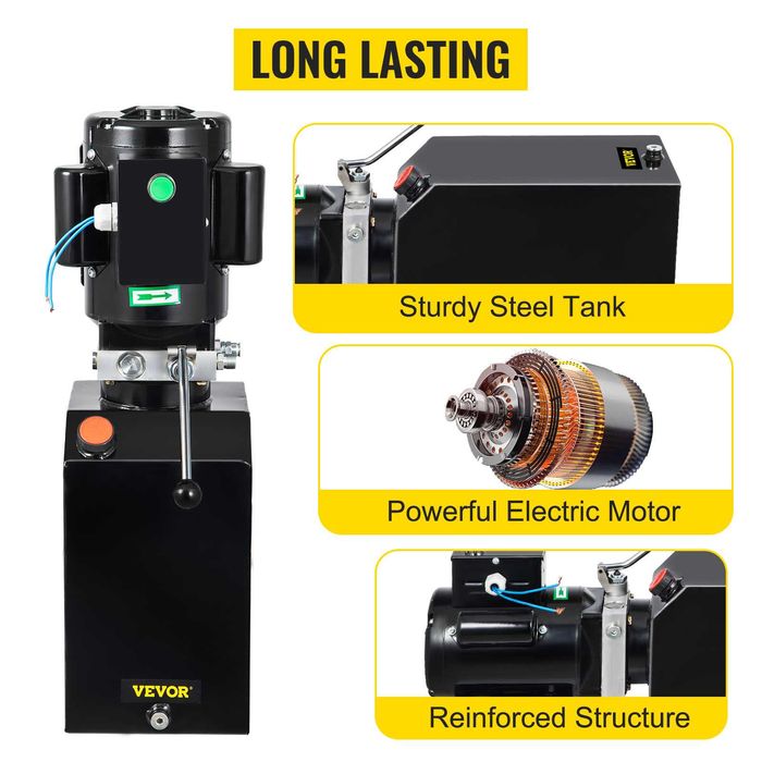 Unitate hidraulică 14L pentru ridicător auto, 1HP, rezervor metalic