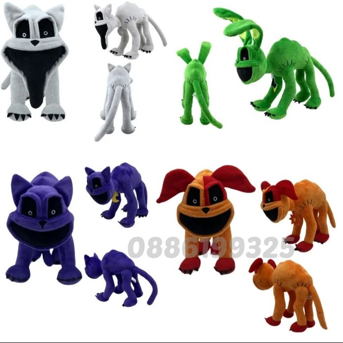 Плюшена играчка Smiling Critters Cat Nap Catnap, 30см/40см