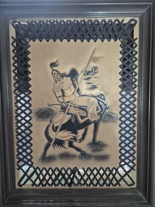 Картина на коже Батыр