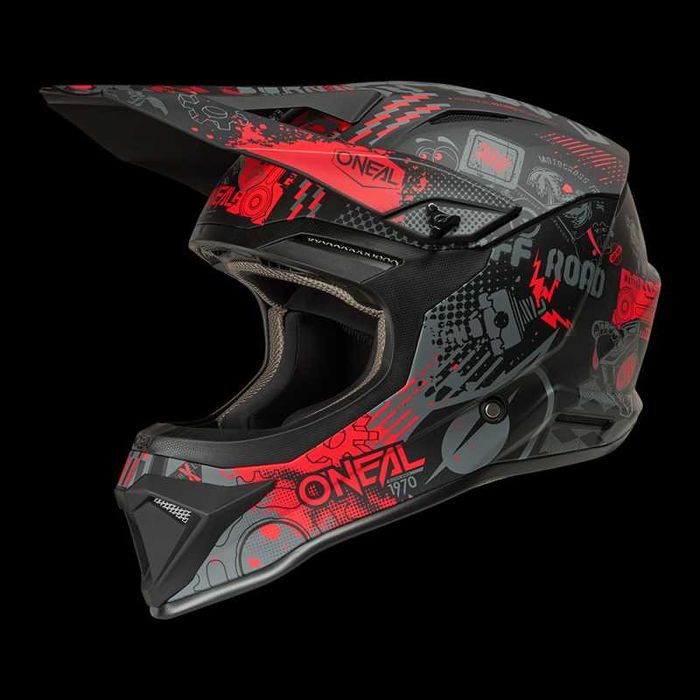 Каска O'NEAL 1SERIES Vibrant Black/Red V.26