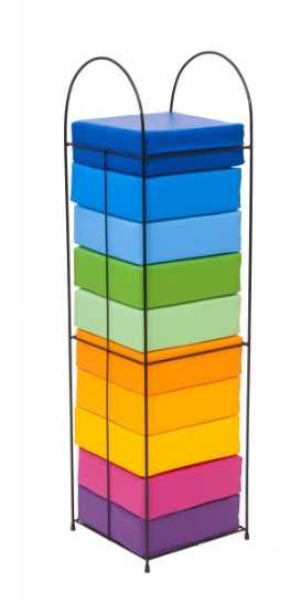 Vand set+suport pufuri, multicolor