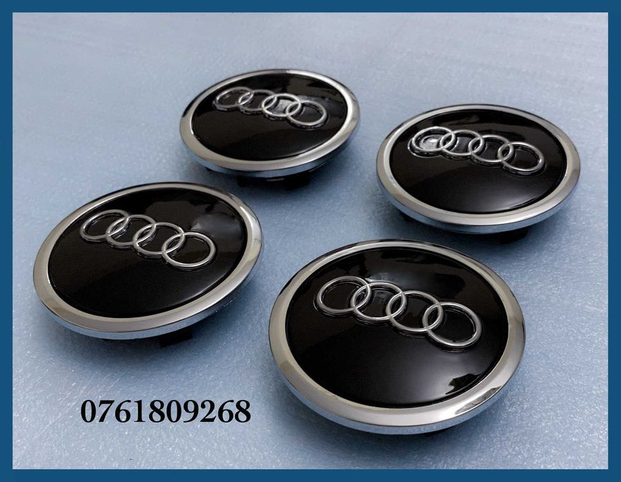 Set 4 capace 69mm 4B0601170A jante aliaj Audi A4 A6 A7 A8 Q1 Q3 Q5 Q7