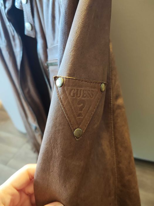 Кожено яке "Guess"  S- размер естествена агнешка кожа