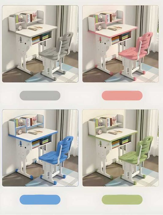 Комплект детского стола и стульчика с регулировкой высоты парта dm16