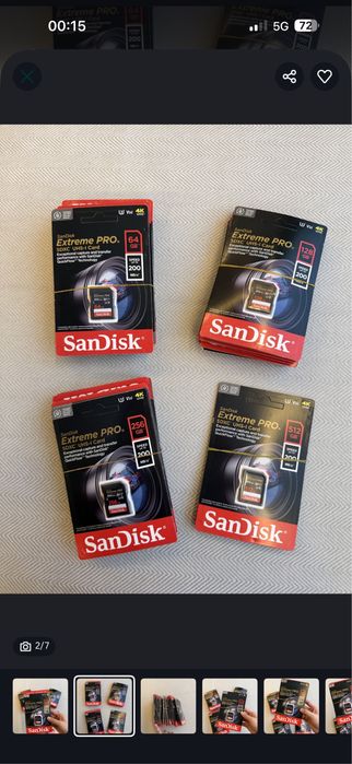 Карта памяти Sandisk Extreme Pro 128 GB