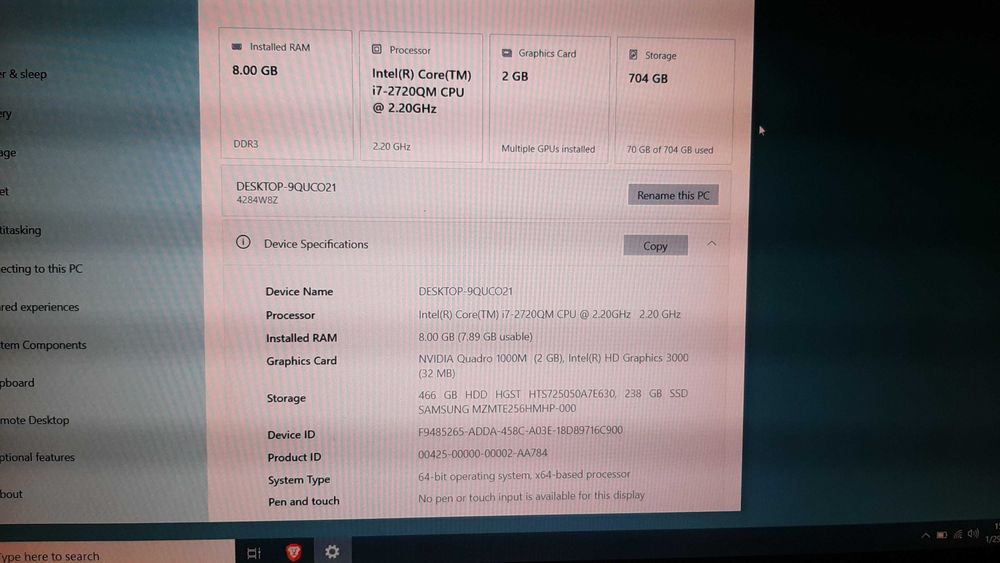 Laptop Lenovo ThinkPad