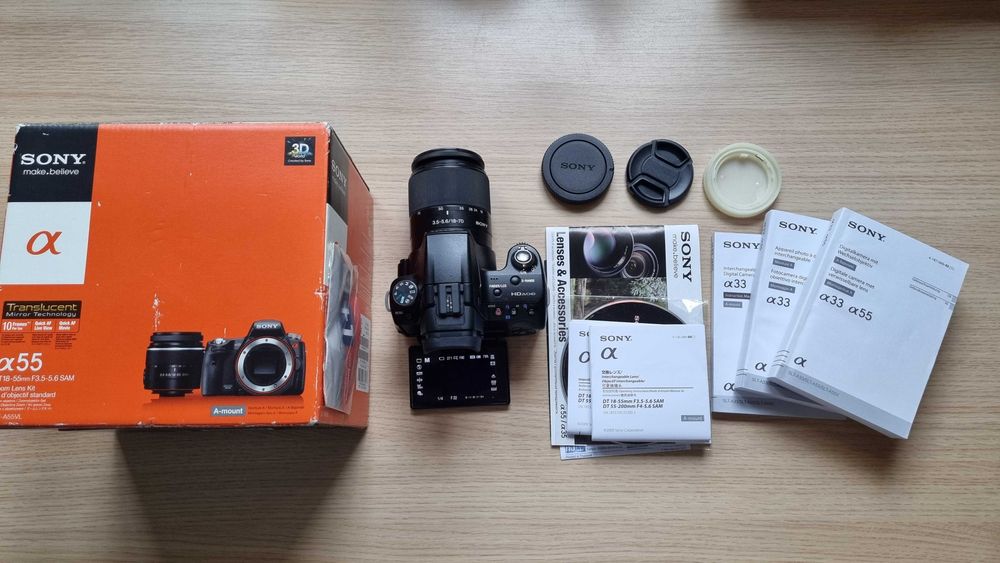 DSLR Sony a55 + Obiectiv 18-70mm cu DEFECTE