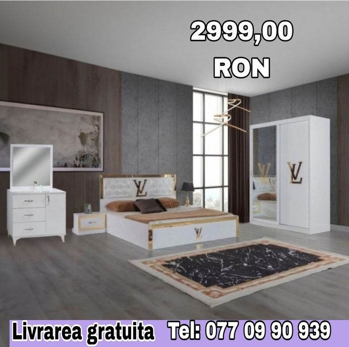 Dormitor Luis alb / negru