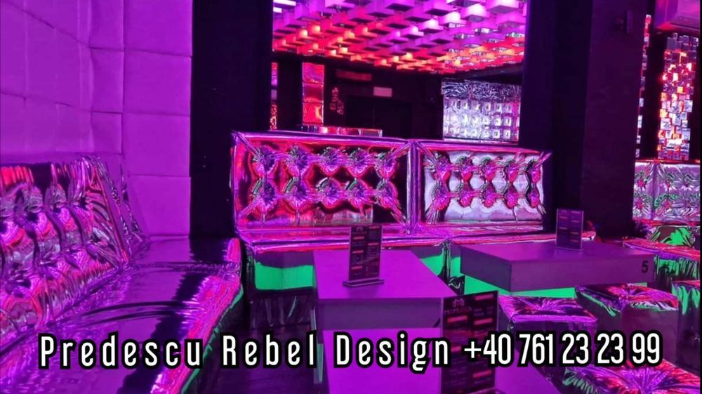 Canapele club lumini pixel led drapaj sala evenimente