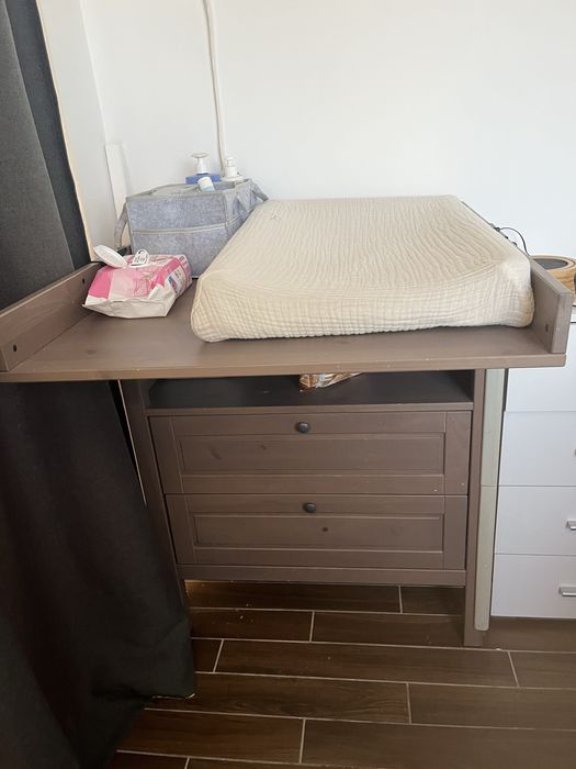 повивалник SUNDVIK в кафяв цвят IKEA