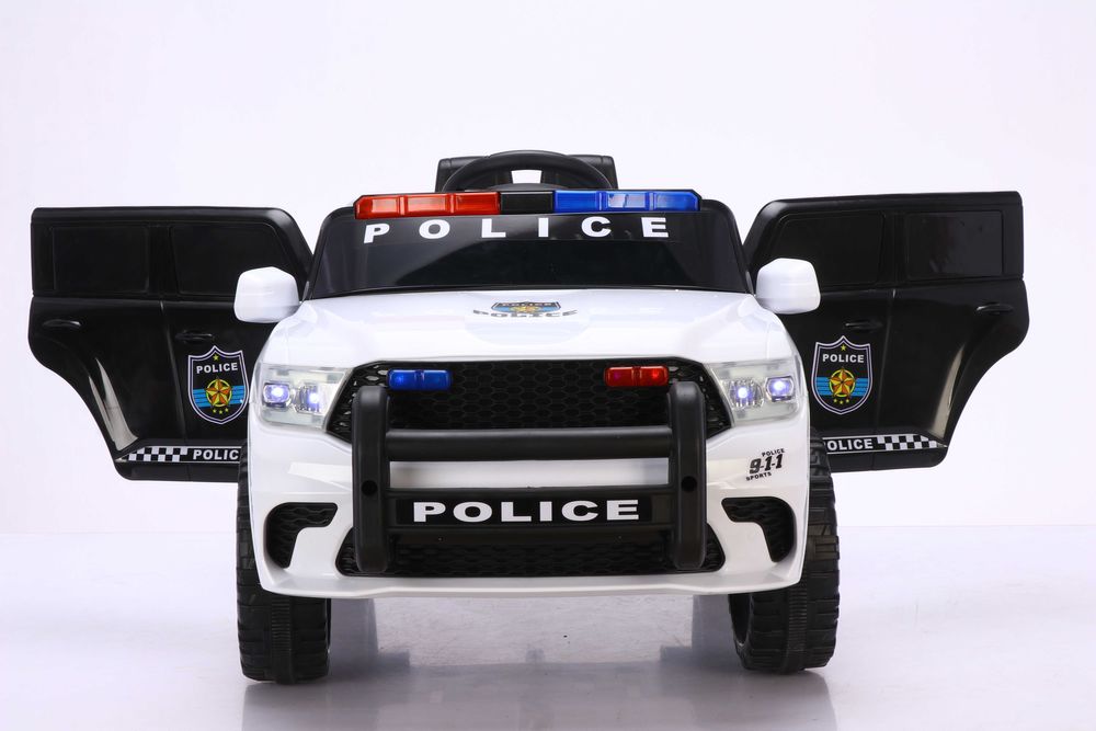 Masinuta electrica de politie Kinderauto BJNA911 4x 30W 12V 7Ah White
