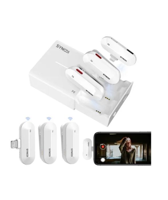 Безжичен микрофон. Type C. iOS. Iphone. SYNCO P2. Влог. Брошка. Видео.