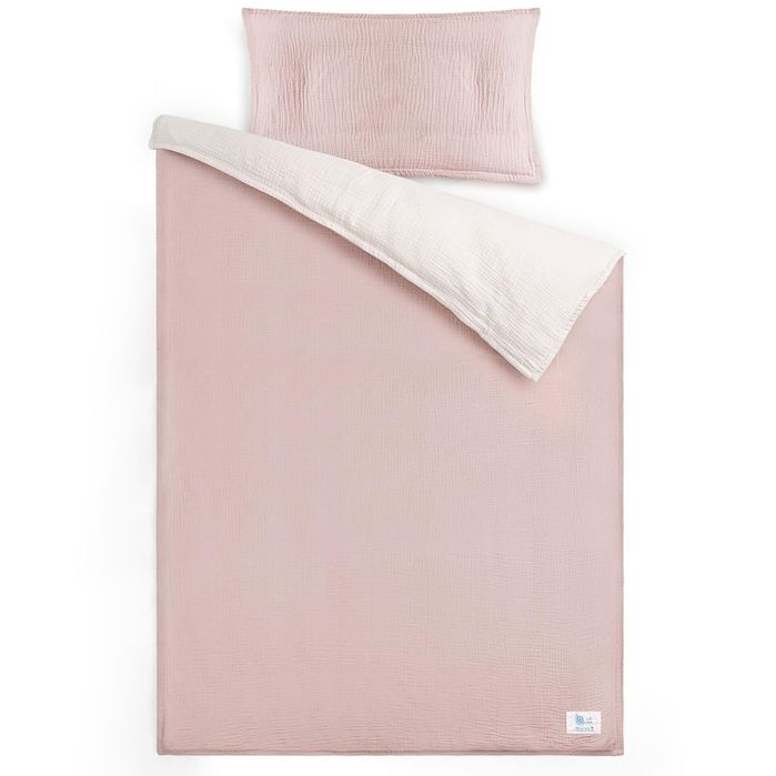 Set husă pilotă copii muselină bumbac Oeko‑Tex ușor – 100x135/40x60cm