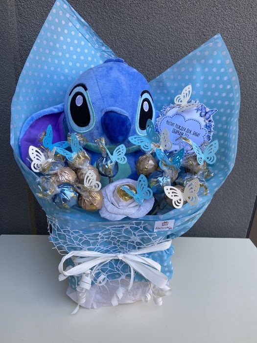 Букет със Стич и бонбони