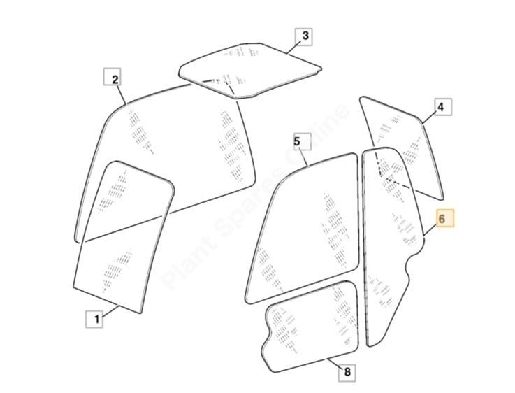 Geamuri excavatoare Hitachi