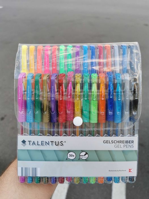 Seturi 30 pixuri glitter, metalic, neon sigilate