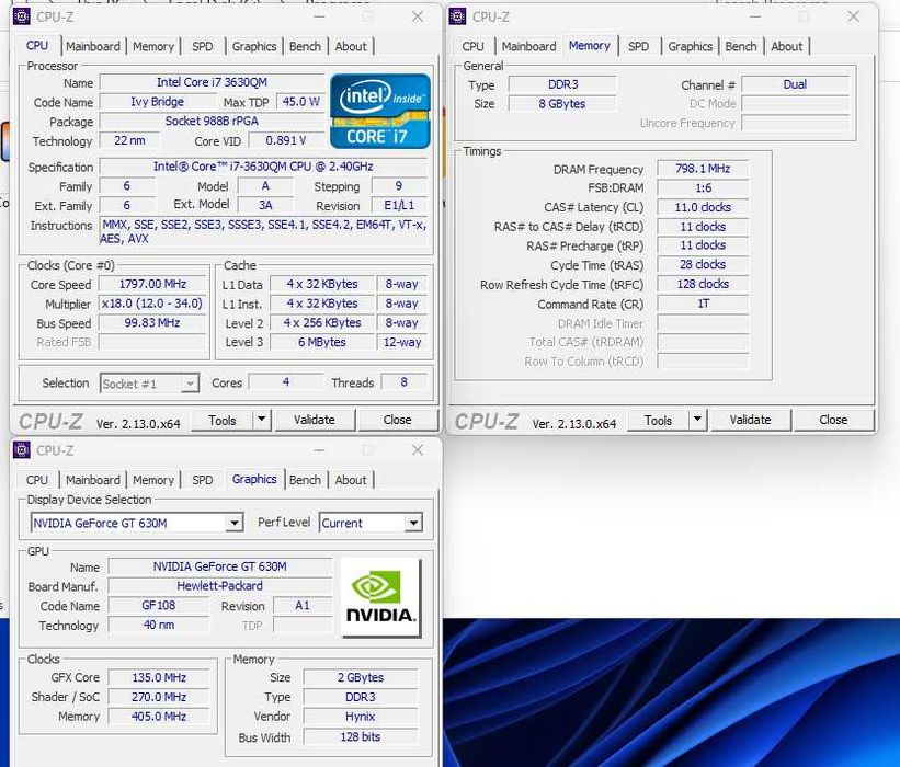 Laptop HP ENVY dv7, display 17,3" FHD, i7-3630QM, 8GB RAM, 230GB HDD