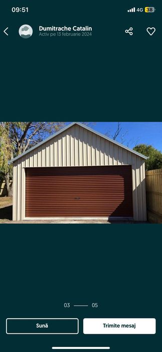 Vând garaje auto din panouri sandwich diferite dimensiuni