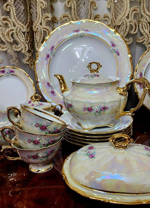Чайно-столовый сервиз "Букет цветов". Чехия.