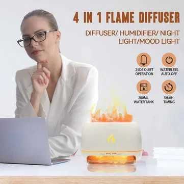 Увлажнитель воздуха с эффектом пламени и солью