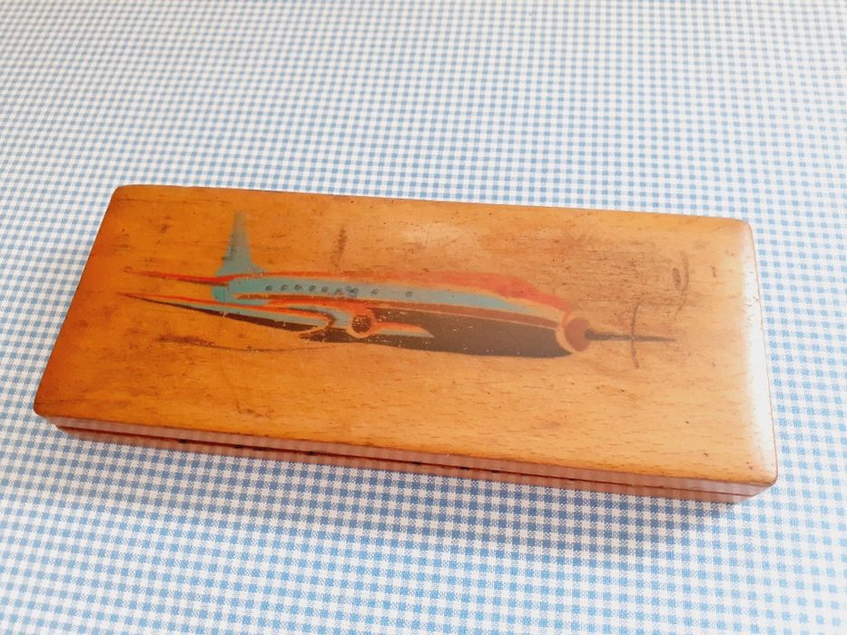 Penar vechi Romanesc din lemn scoala, Avion ,perioada comunista PCR