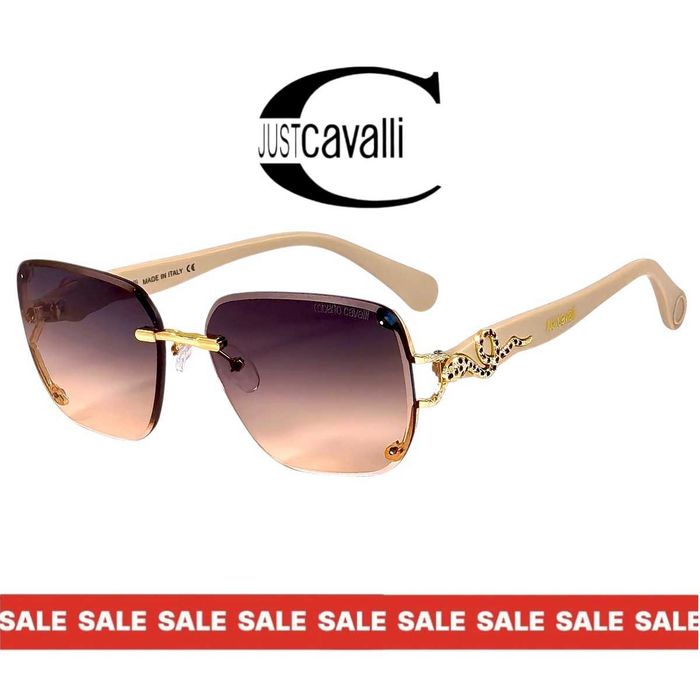 Just Cavalli Pre 2027 Дамски слънчеви очила с луксознен акцен змия на рамката