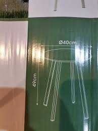 Allbrand кръгла  помощна метална масичка 40 x 40 x 49 см