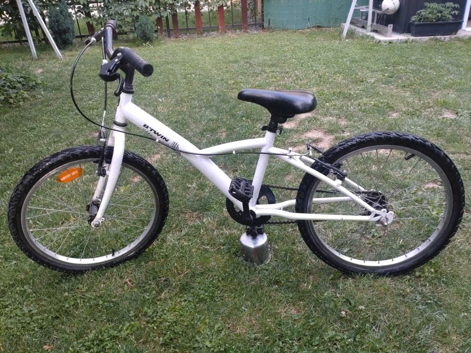 Bicicletă copii B'Twin, roți 20", albă