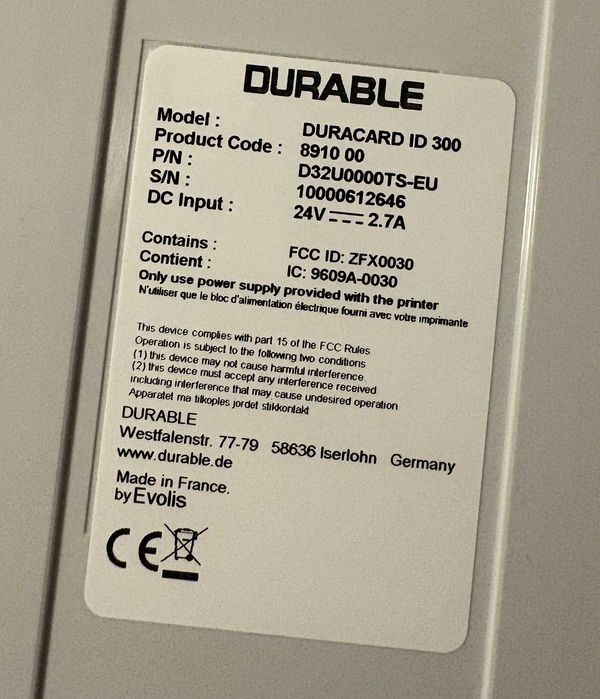 Imprimanta carduri DuraCard ID 300 Durable