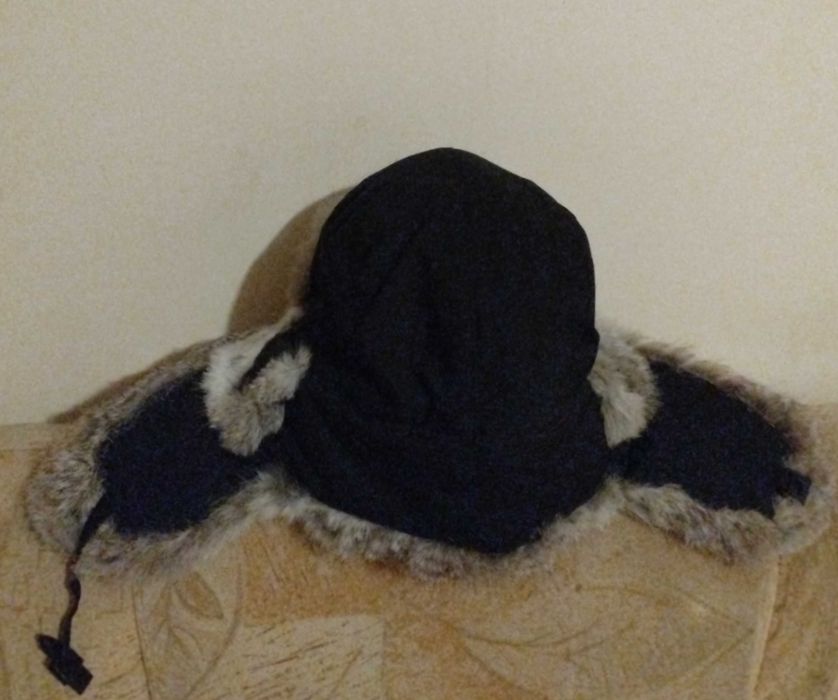 Мъжка шапка ушанка от естествена кожа